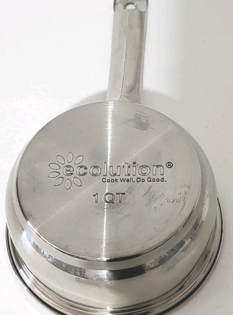 Ecolution Classic 1 qt Stainless Steel Saucepan with Lid