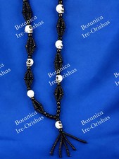 Collar Ileke Eleke de Orun Orum Eggun palo con carabelitas