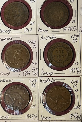 Australie 1912 - 1980 One 1 Penny - Cent VF - Lot de 30 pièces au avec clé date 1931 - Photo 3/14