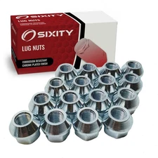 16 pc Nickel Bulge Open Wheel Lug Nuts - M10x1.25mm .64" Short