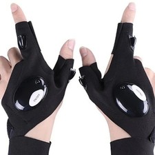 1 Pair LED Flashlight Gloves for Outdoor Fishing Camping Hiking Gloves Men Women