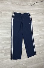 Men's Vintage Nike Nylon Track Pants Joggers Dark Turquoise Blue Size S-M