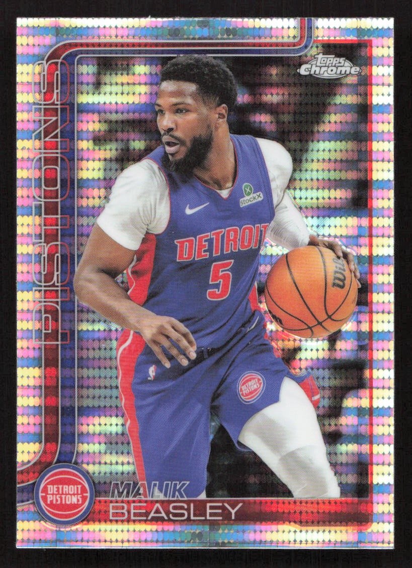 2025-26 Topps Chrome Malik Beasley Pulsar Refractor #36 Card