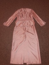 Pink Vintage 90s Plaza South 2 PCS Set Dress with Jacket Size 12