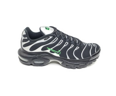Nike Air Max Plus TN Mens Sneakers Black Silver Green Size US 8.5