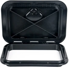 Black Boat Boat Hatch Cover Marine  ABS Boat Deck Hatch Lid  15 in With Handle