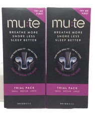 Rhinomed Mute Nasal Dilator Starter Pack, Reduce Snoring, 3 Sizes, LOT 2 BOXES