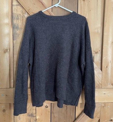 Primark Edit Size XL Brown Alpaca Wool Blend Crew Neck Relaxed Fit Sweater