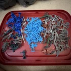Lot Vintage Marx Blue Gray Civil War Army Men Toy Soldiers Over 200 Pieces