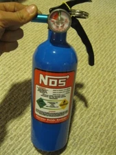 NEW Blue Fire Extinguisher NITROUS OXIDE BOTTLE Rat Hot Rod RED DECAL Car Show