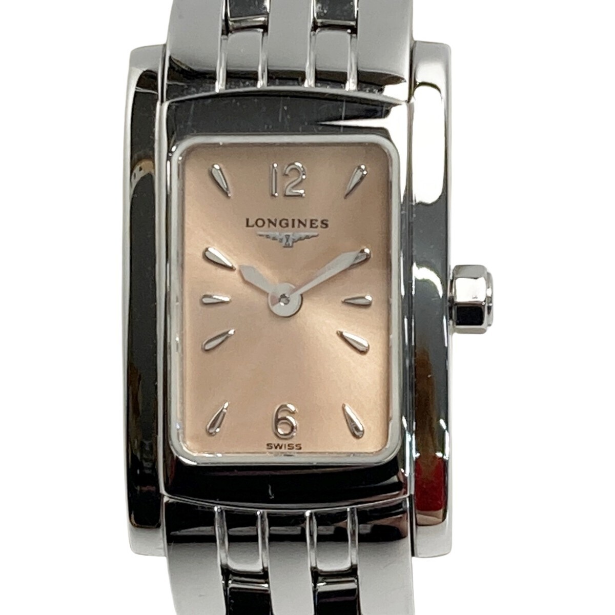 LONGINES 腕時計 スクエア L5.158.4 Longines Dolce Vita Square L5.158.4 Pink Dial Women's QZ