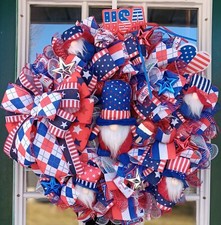 Patriotic Gnome Wreath