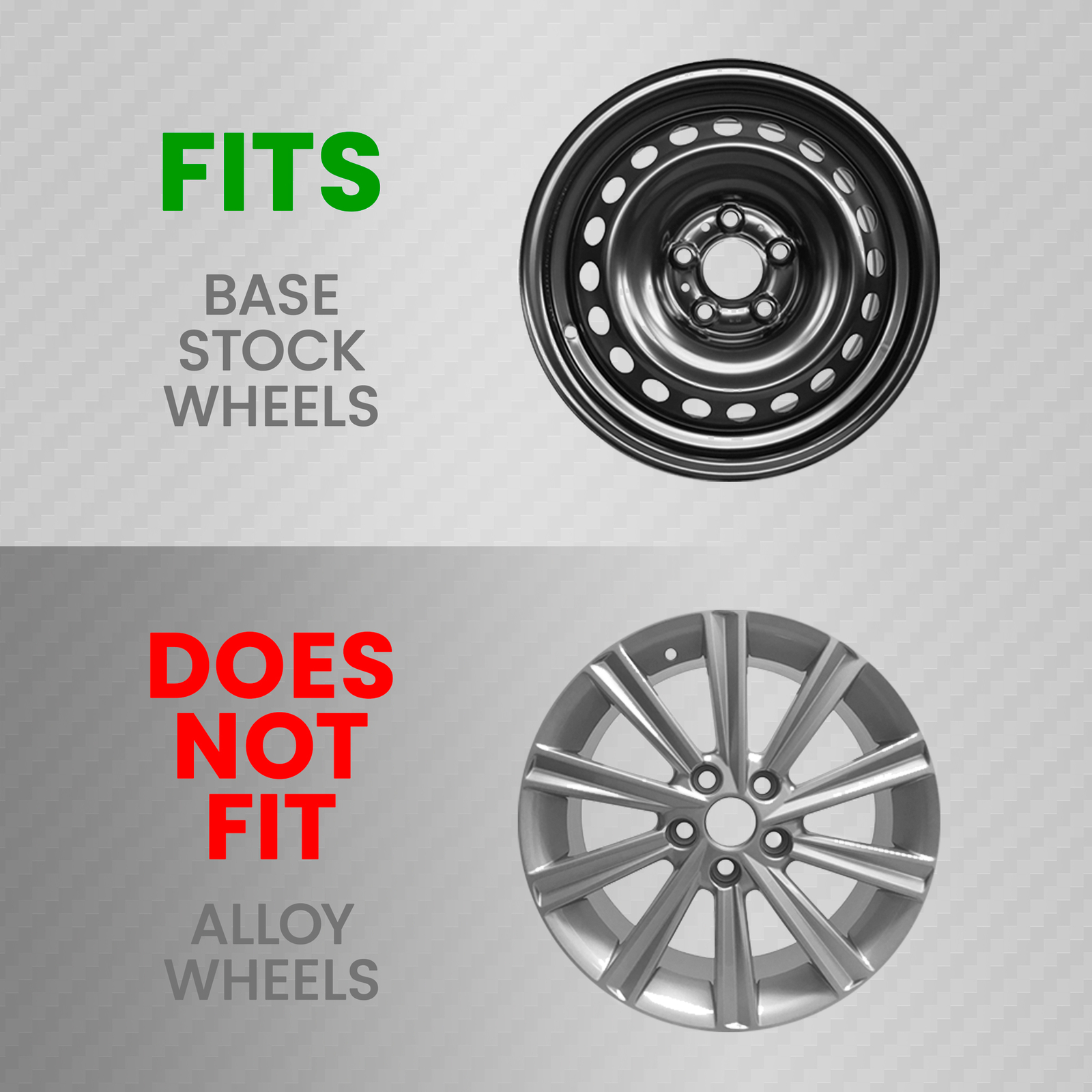 16" Black Silver TwoTone Snap On Wheel Covers Set of 4 Hubcaps for