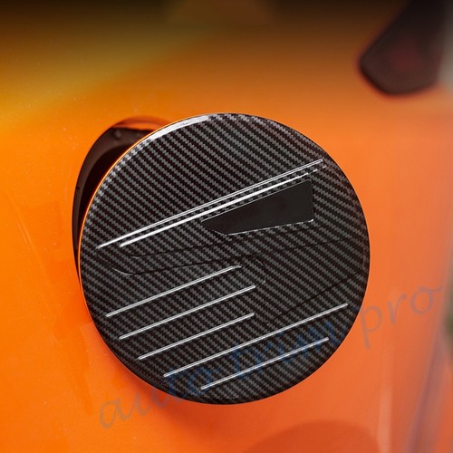 Carbon Fiber Fuel Gas Filler Tank Cap Cover Trim Parts For Mazda 3 Axela 2019-24 - Picture 3 of 7