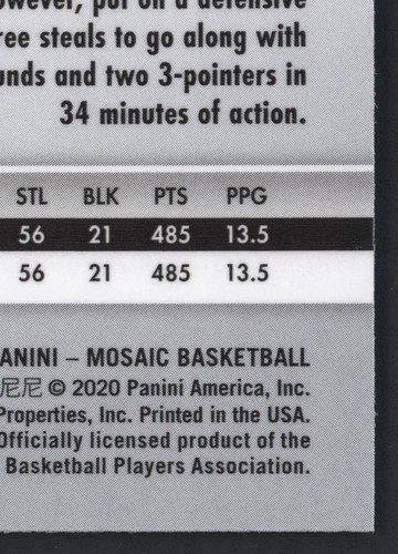 2019-20 Panini Mosaic #241 Cam Reddish Hawks Rookie RC - 第 20/24 張圖片