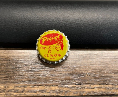 UNUSED PEQUOT INDIAN TWIST O LEMON SODA CORK BOTTLE CAP CROWN GLASTONBURY CT