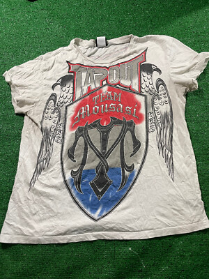 Tapout Team Mousasi T-Shirt Sz 2XL Women's White MMA Y2K