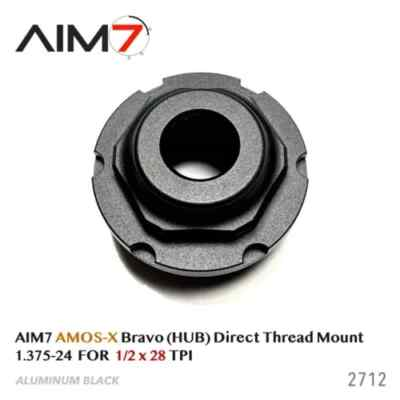 #ad Aim7 AMOS 1.375x24 1 3 8x24 HUB Bravo Direct Thread Adapter 1 2x28 TPI Black $39.95