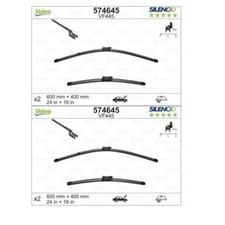 2X Valeo 574645 Essuie-Glace Avant Pour Opel Seat Citroën Ford Peugeot Fiat Jeep