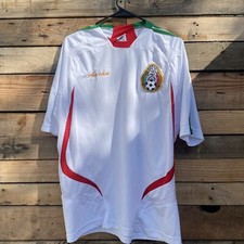 Mexico National Soccer Team Jersey Whit Monogrammed Aaron Size L