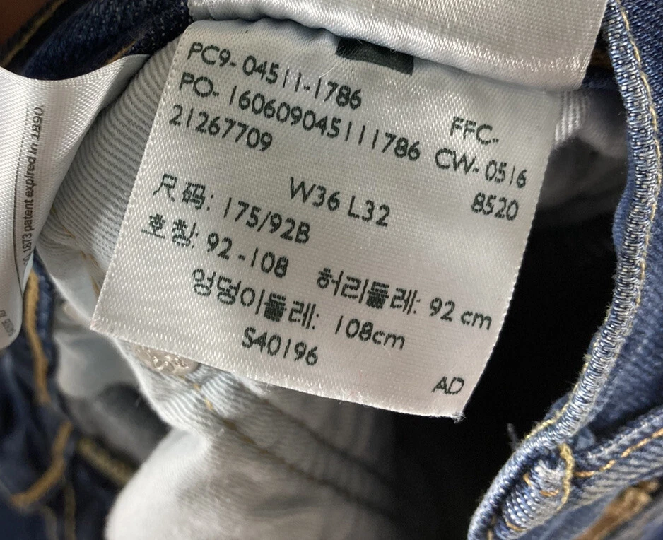 Levis 511 top w36 l32