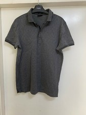 HUGO BOSS MENS GREY SLIM FIT MERCERISED SHORT SLEEVE POLO SHIRT SMALL GREAT COND
