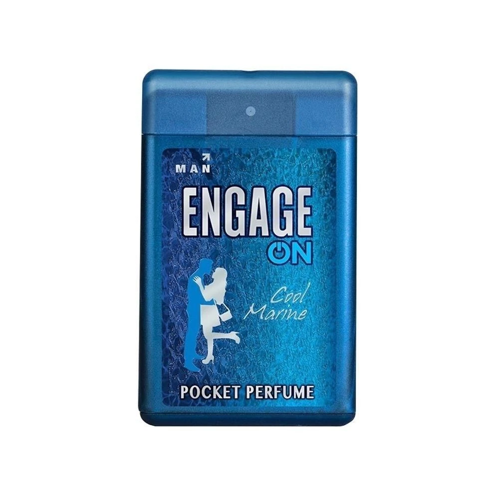 Pack Of 6 Pocket Perfume Engage man Cool Marine 18 Ml Free Ship