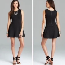 Free People Womens Classic Cha Cha Fit & Flare Dress Size S Black Cocktail Event