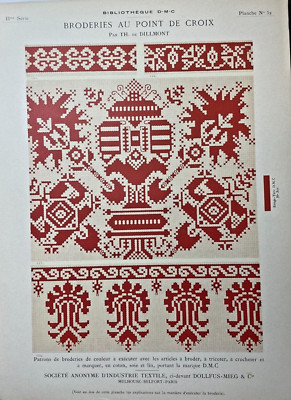 CROSS STITCH EMBROIDERY ABLUM TH. DILLMONT - II - CIRCA 1900