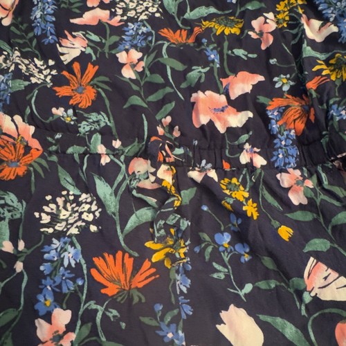 Girls Old Navy Size Medium Jumpsuit Romper Sleeveless Navy Blue Flowers - Picture 3 of 6