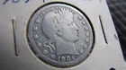 1904- P  Barber Quarter  90% Silver Coin  Liberty Twenty Five Cents