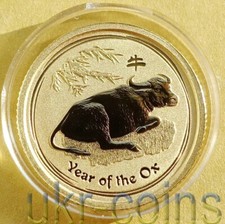 2009 Australia Year of the Ox Lunar II Series 1/10 Oz Gold Coin Perth Mint $15