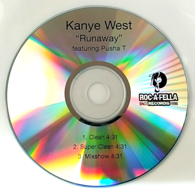 CD) Kanye West Feat. Pusha T – Runaway, Promo, Single, 3 Tracks