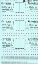 Calcomanías de contenedor y chasis HO 1:87 microescala 87-1488 Ferromex FXE 53'