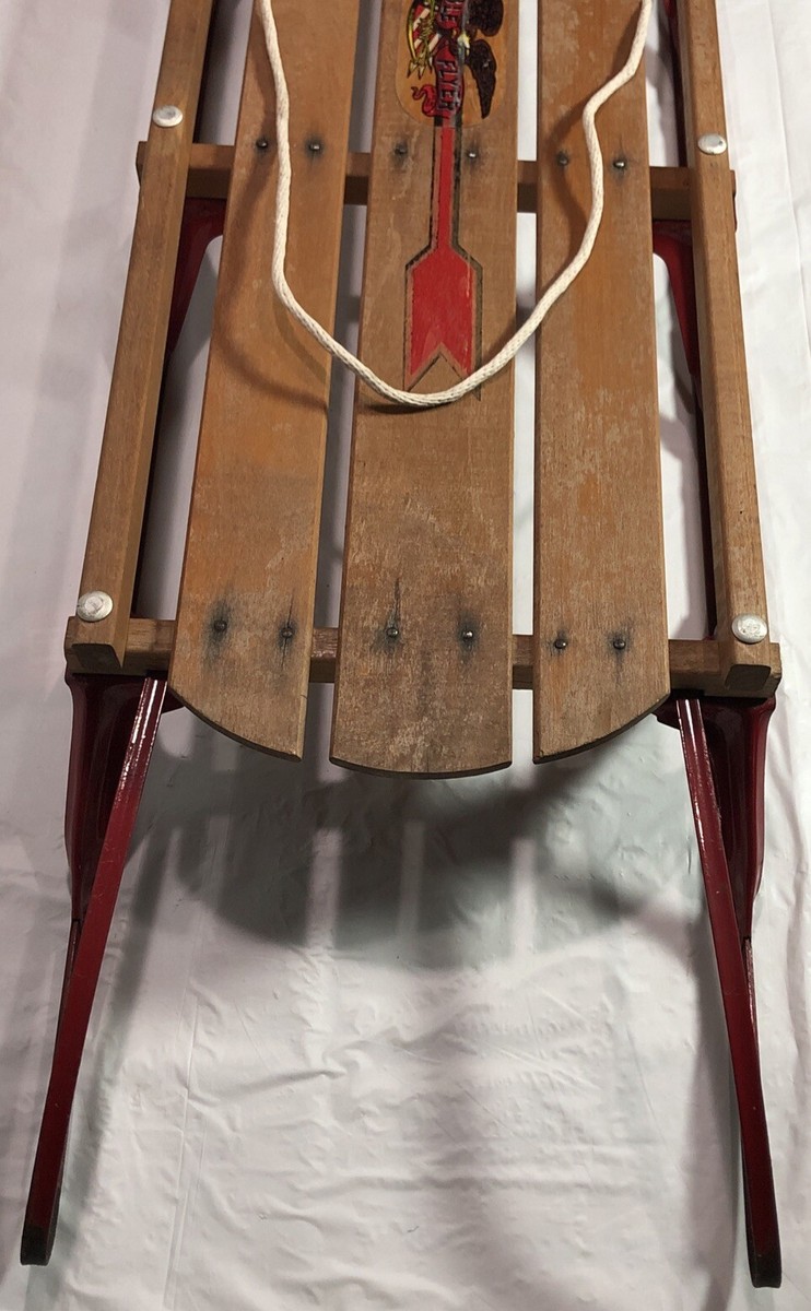 54”x20.5”x6” Vintage Flexible Flyer III Speedaway Snow Sled