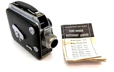 Vintage Kodak Cine Magazine Eight-90 8mm Movie Camera with 1.9