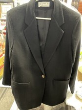 DUMAS MADE IN USA Women's Long Sleeve WOOL Blazer Jacket Black