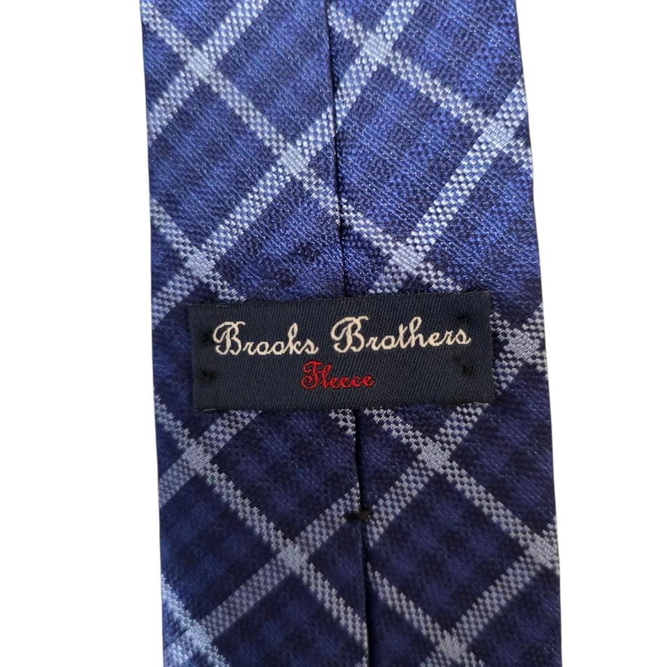 Corbata Brooks Brothers azul patrón a cuadros negocios carrera entrevista Foto 4 de 4