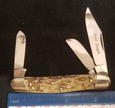 J.A. Henckels Twins 1930 Stockman Knife, Stag Handles =