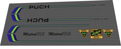 PUCH MISTRAL SLE FRAME DECAL SET 
