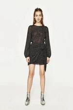ZARA Trafaluc Collection Women’s Crossover Polka Dot Dress Size SUS