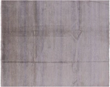 8' 0" X 10' 1" Savannah Grass Wool & Silk Handmade Gabbeh Rug - P7255