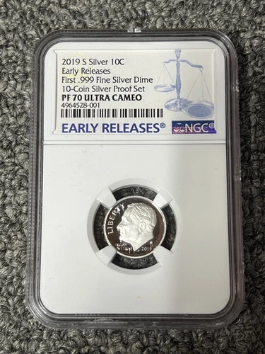 2019-S 10C Roosevelt SILVER  Dime PF70 ULTRA CAMEO NGC  EARLY RELEASES