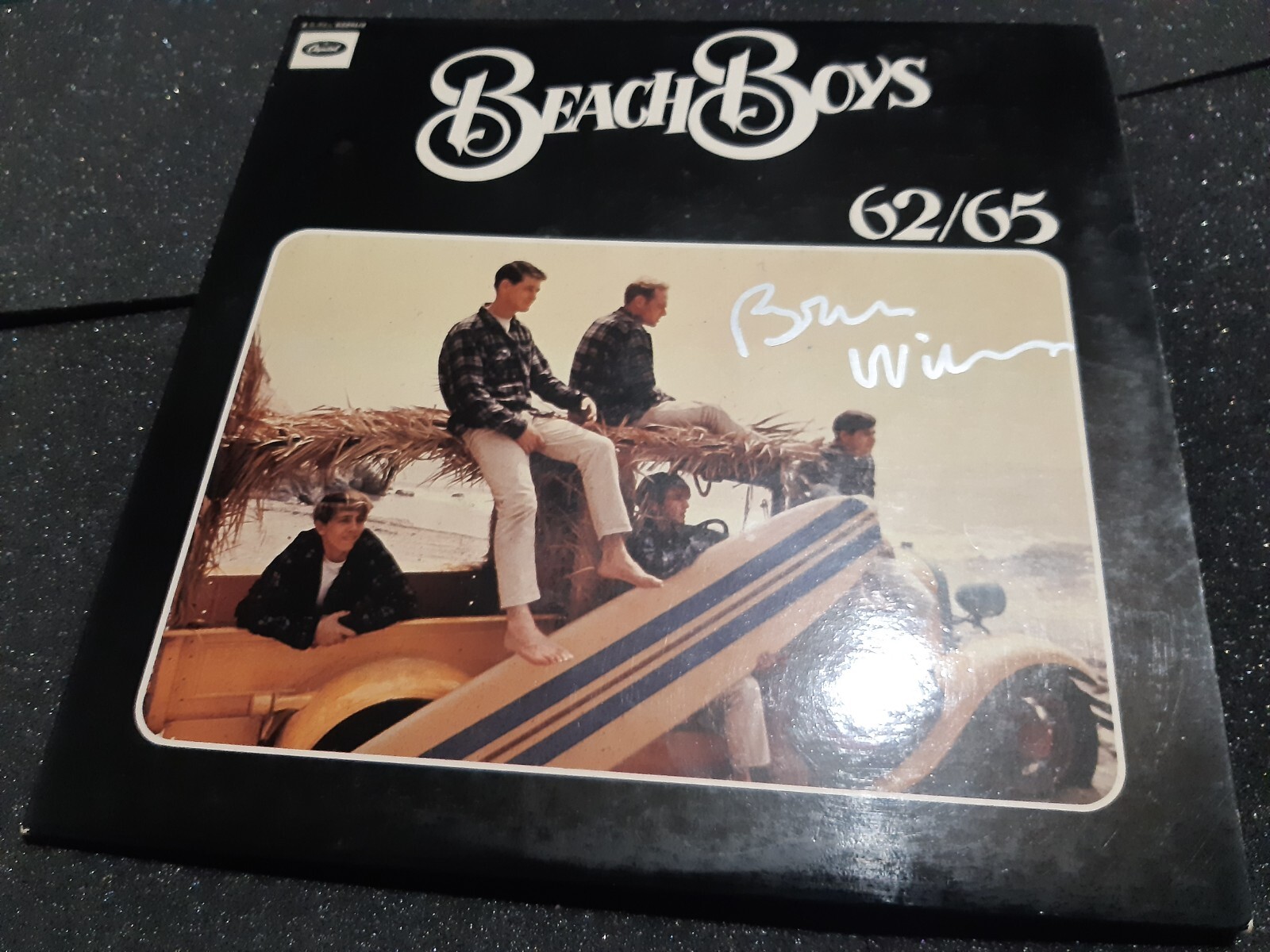 beach boys autograph lps vinyl 62/65 best of signed live BRIAN WILSON concert