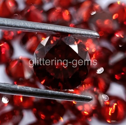 IGL Certified Natural Round Cut 10x10 mm Size Lot Red Ruby Loose Gemstone 25P - Picture 5 of 9