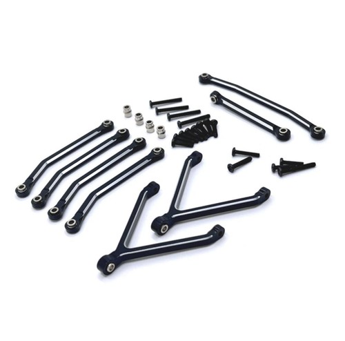 Alloy Chassis Linkage Tie Rod Steering Linkage pull Rod Kit For FMS 1/24 FCX24 - Picture 2 of 14