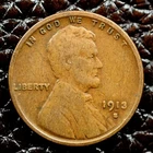 1913-S Lincoln Wheat Cent ~ VERY GOOD (VG) Condition ~ COMBINED SHIPPING!