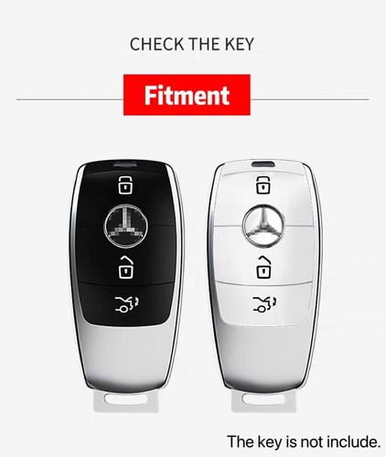 Remote Key Fob Case Cover for Mercedes Benz A C E G S C300 Shell with Keychain - Picture 2 of 3