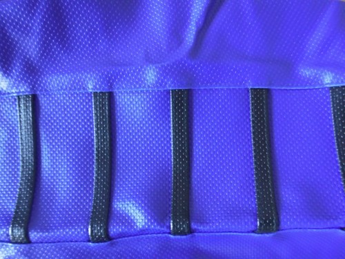 FLU DESIGNS RIBBED GRIPPER SEAT COVER YAMAHA YZ250 YZ125 2002-2020 YZ250X BLUE - Picture 2 of 2