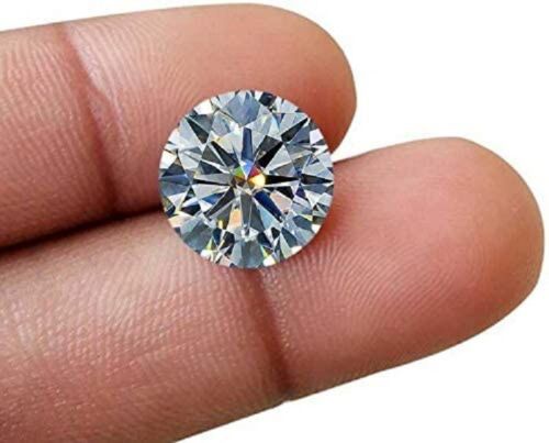 Natural Cubic Zircon Round White Faceted Cut 6.75 Ct Certified Loose Gemstone - Picture 4 of 13